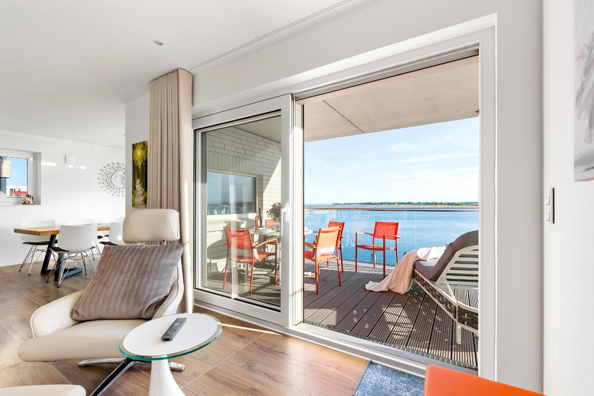 Horizont- Direkt Am Wasser, Hafenblick, Fahrstuhl, Sauna, Ueberdachter Balkon Ольпениц Экстерьер фото